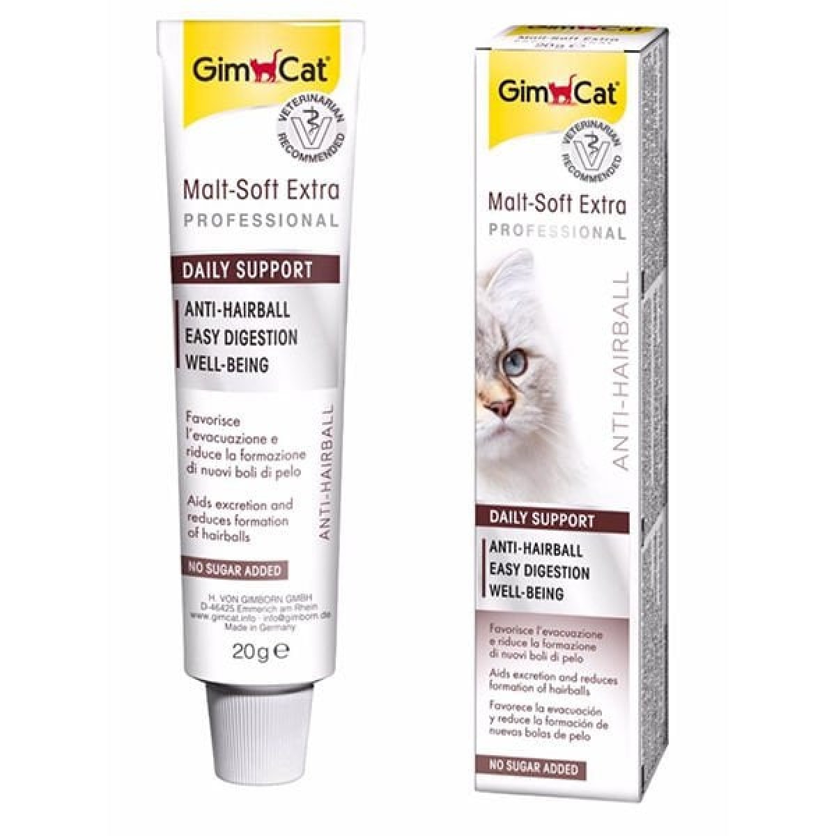 Gimcat Malt Soft Extra Tüy Yumağı Önleyici Kedi Macunu 20 Gr