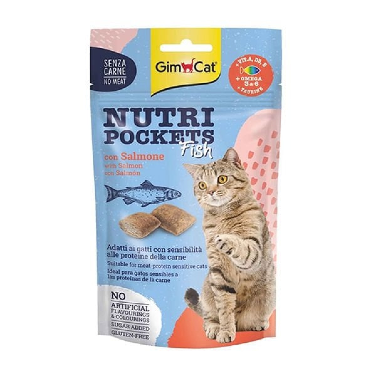 Gimcat Nutri Pockets Somon Balıklı Kedi Ödül Maması 60 Gr Gimcat Nutri Pockets Somon Balıklı Kedi Ödül Maması 60 Gr