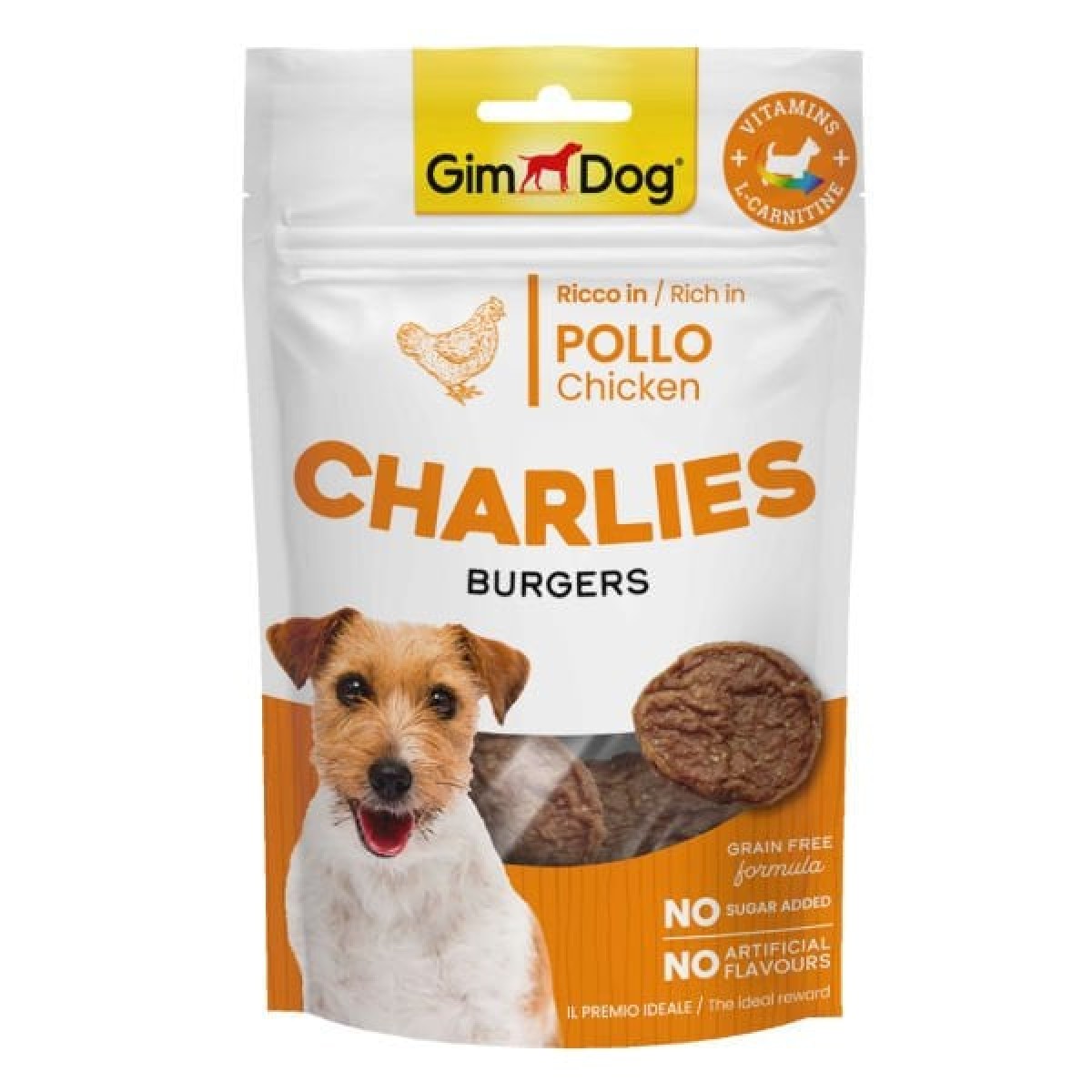 Gimdog Charlies Burger Tavuklu Tahılsız ve Şekersiz Köpek Ödül Maması 70 Gr Gimdog Charlies Burger Tavuklu Tahılsız ve Şekersiz Köpek Ödül Maması 70 Gr