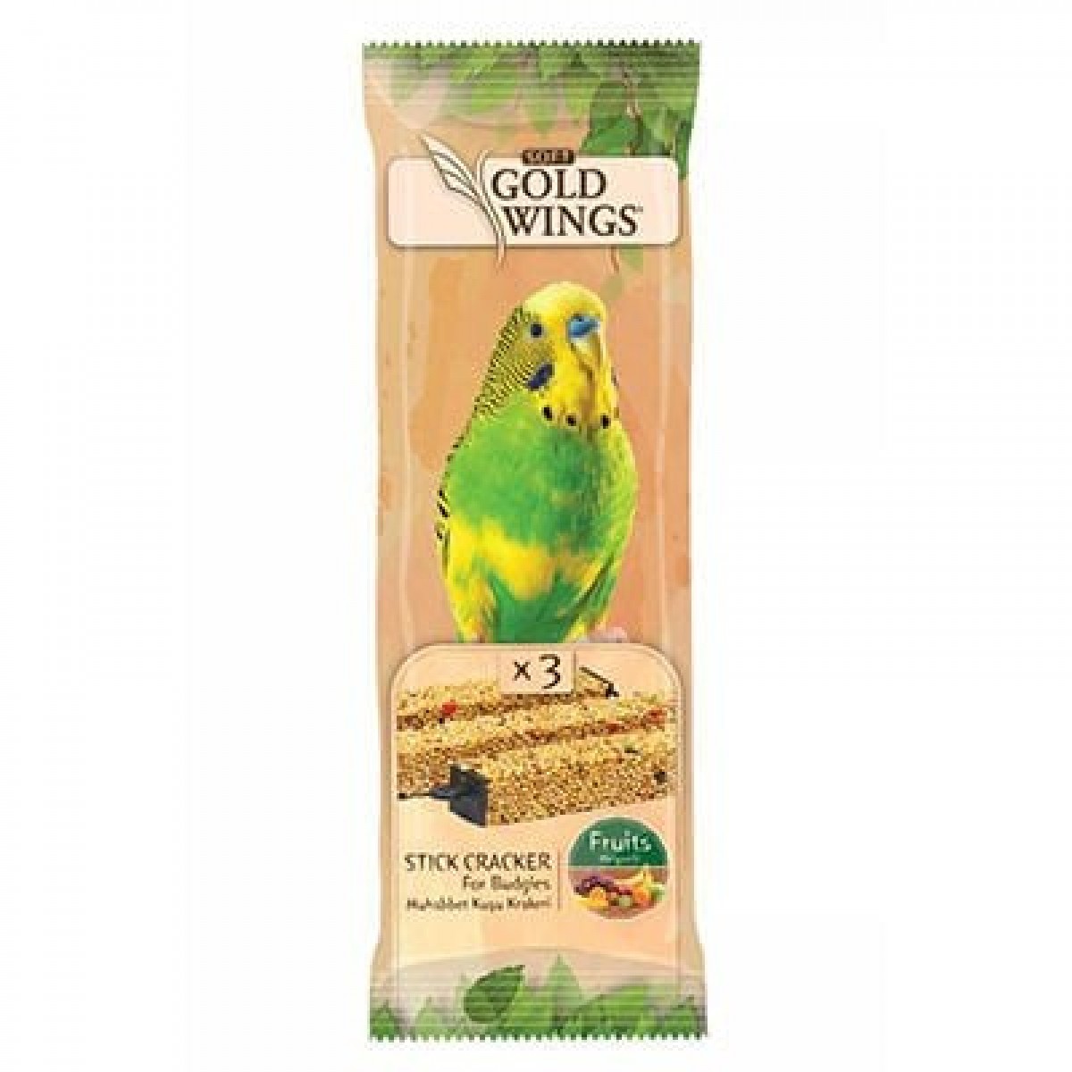 Gold Wings Meyveli Muhabbet Kuşu Krakeri 3 Adet Gold Wings Meyveli Muhabbet Kuşu Krakeri 3 Adet