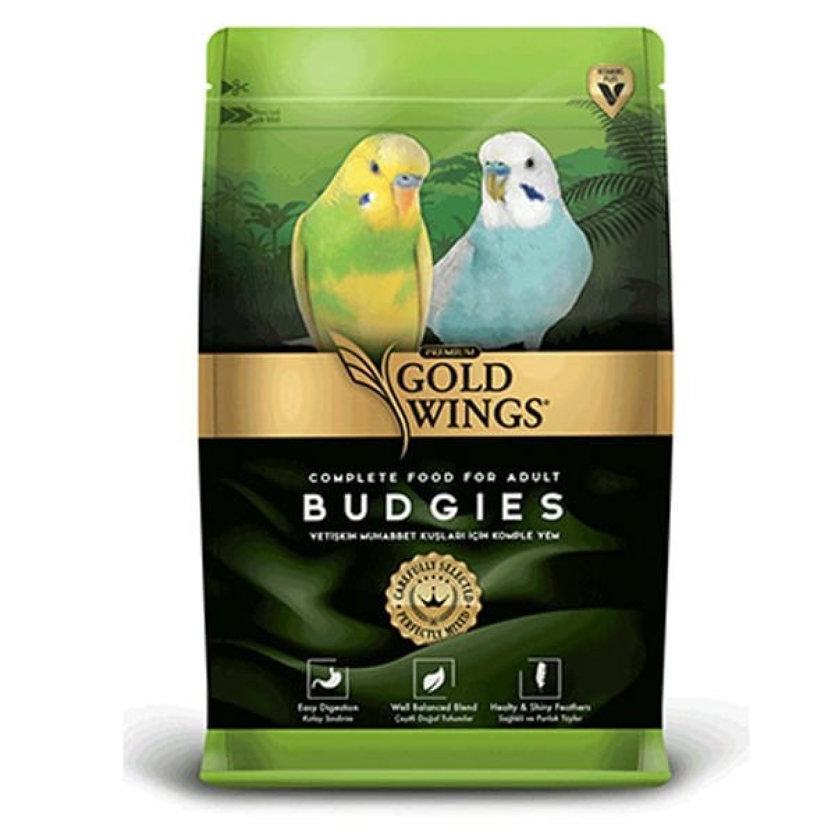 Gold Wings Premium Muhabbet Kuşu Yemi 1 Kg Gold Wings Premium Muhabbet Kuşu Yemi 1 Kg