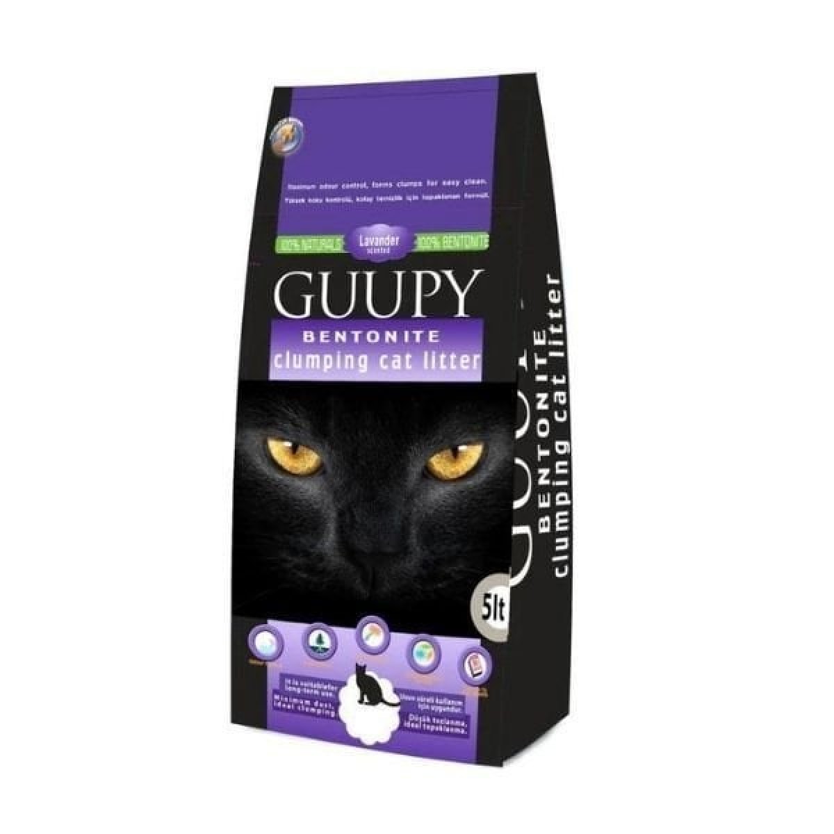 Guupy Lavanta Kokulu Bentonit Kedi Kumu 5 Lt Guupy Lavanta Kokulu Bentonit Kedi Kumu 5 Lt