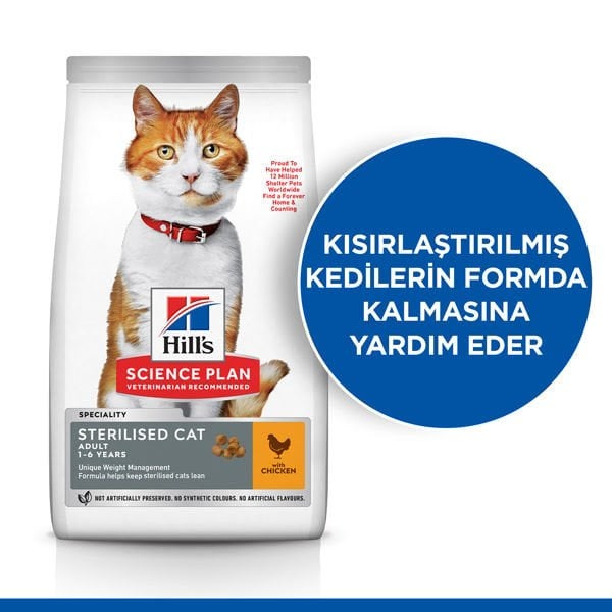 Hills Young Sterilised Tavuklu Kısırlaştırılmış Kedi Maması 8+2 Kg