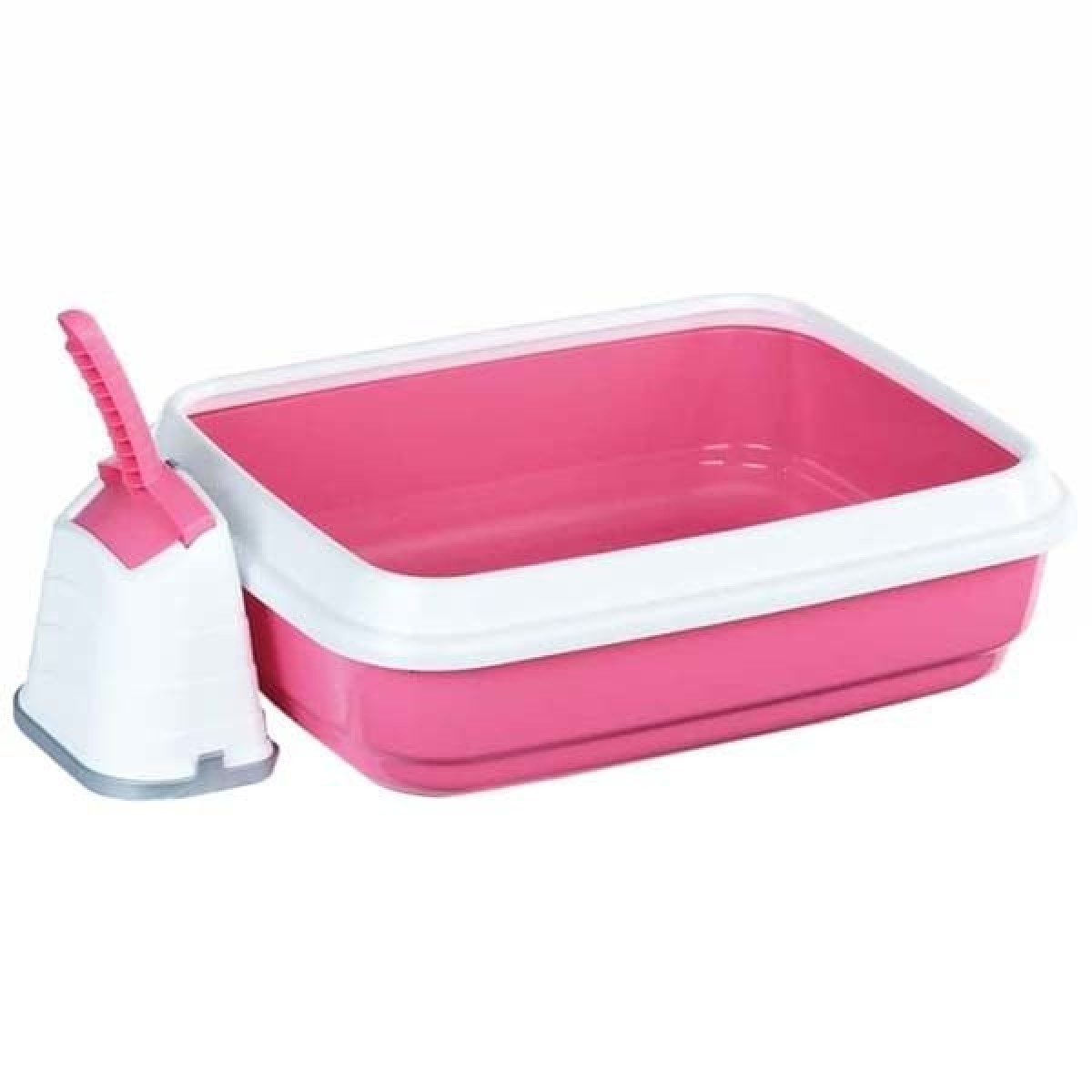 İmac Duo Kürekli Açık Kedi Tuvaleti Pembe 50x40x15 Cm İmac Duo Kürekli Açık Kedi Tuvaleti Pembe 50x40x15 Cm