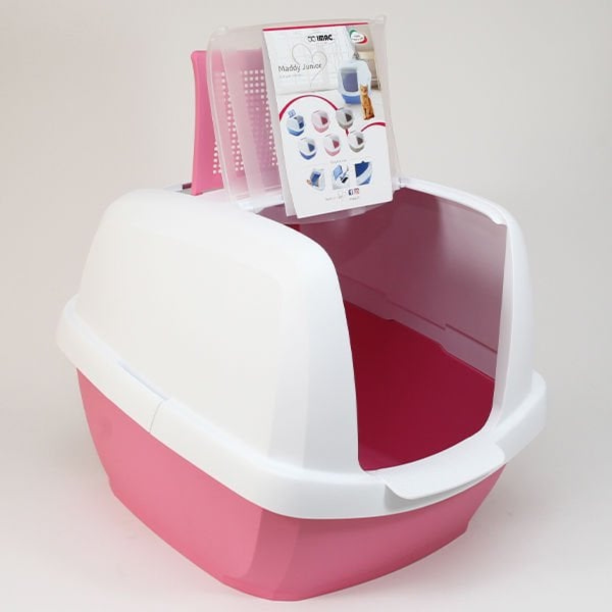 İmac Maddy Junior Üstü Açılır Kapalı Kedi Tuvaleti Pembe 57x43x41 Cm İmac Maddy Junior Üstü Açılır Kapalı Kedi Tuvaleti Pembe 57x43x41 Cm