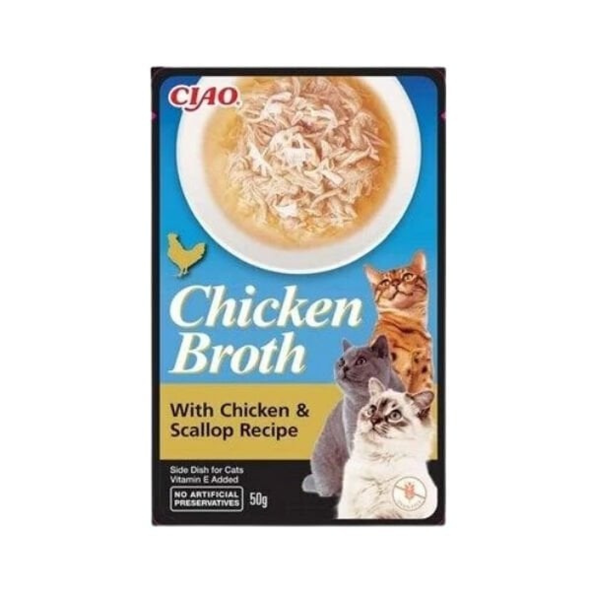 Inaba Ciao Chicken Broth Tavuk Sulu ve Deniz Taraklı Kedi Çorbası 50 Gr Inaba Ciao Chicken Broth Tavuk Sulu ve Deniz Taraklı Kedi Çorbası 50 Gr