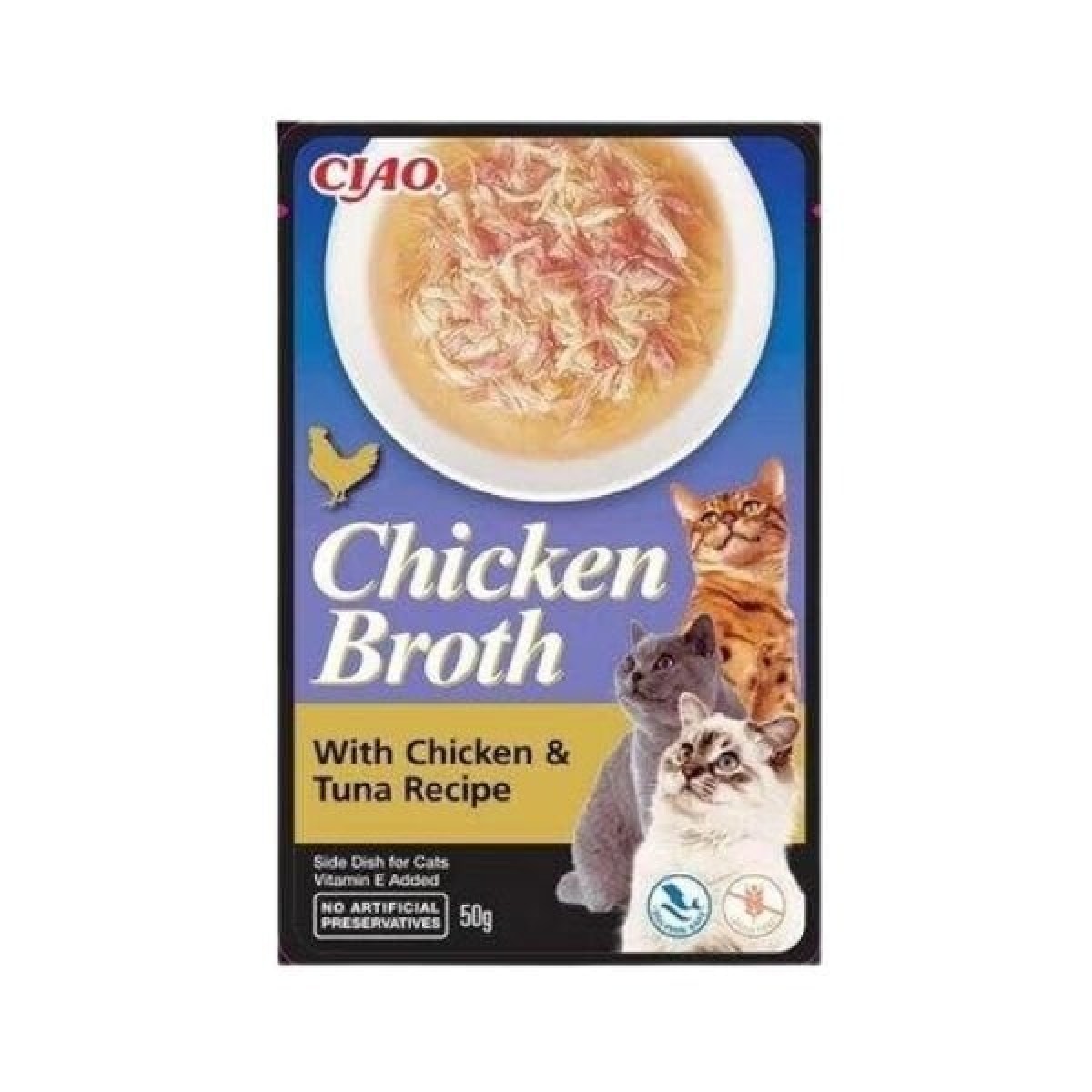 Inaba Ciao Chicken Broth Tavuk Sulu ve Ton Balıklı Kedi Çorbası 50 Gr Inaba Ciao Chicken Broth Tavuk Sulu ve Ton Balıklı Kedi Çorbası 50 Gr