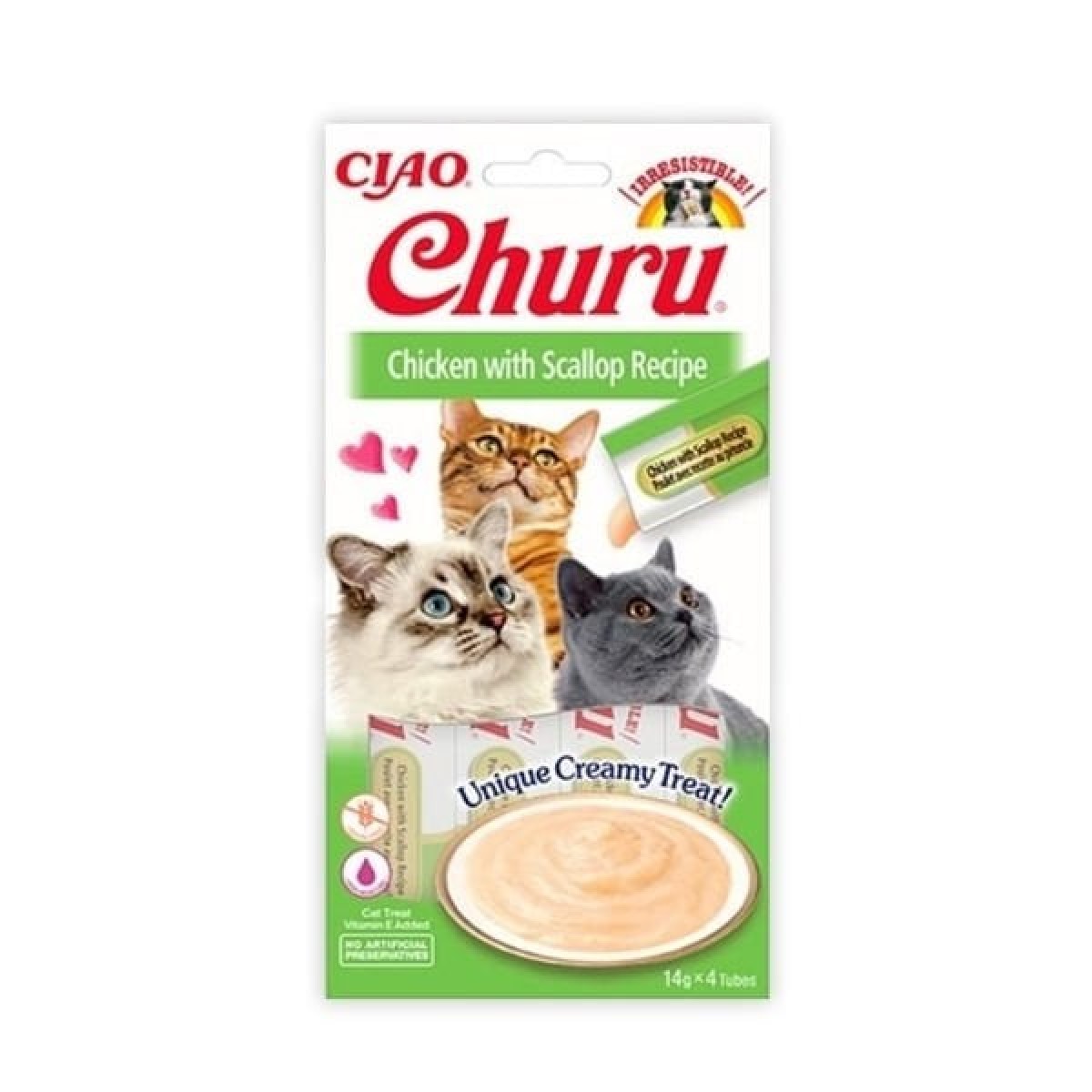 Inaba Ciao Churu Cream Tavuklu ve Deniz Taraklı Sıvı Kedi Ödül Maması 14 Gr 4 Adet Inaba Ciao Churu Cream Tavuklu ve Deniz Taraklı Sıvı Kedi Ödül Maması 14 Gr 4 Adet