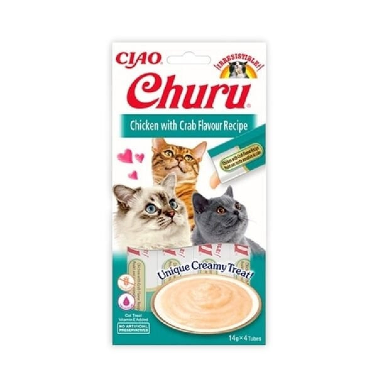 Inaba Ciao Churu Cream Tavuklu ve Yengeçli Sıvı Kedi Ödül Maması 14 Gr 4 Adet Inaba Ciao Churu Cream Tavuklu ve Yengeçli Sıvı Kedi Ödül Maması 14 Gr 4 Adet