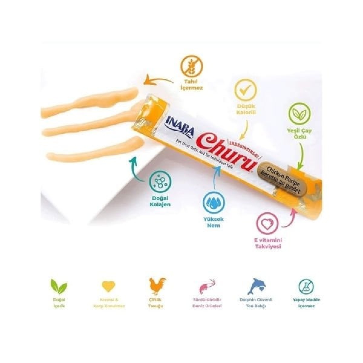 Inaba Ciao Churu Cream Ton Balıklı ve Deniz Taraklı Sıvı Kedi Ödül Maması 14 Gr 4 Adet Inaba Ciao Churu Cream Ton Balıklı ve Deniz Taraklı Sıvı Kedi Ödül Maması 14 Gr 4 Adet
