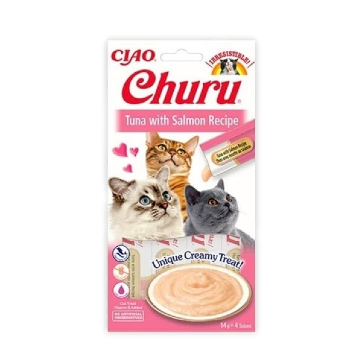 Inaba Ciao Churu Cream Ton Balıklı ve Somonlu Sıvı Kedi Ödül Maması 14 Gr 4 Adet Inaba Ciao Churu Cream Ton Balıklı ve Somonlu Sıvı Kedi Ödül Maması 14 Gr 4 Adet