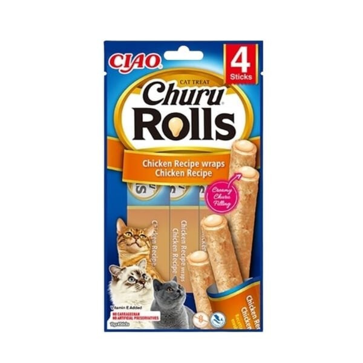 Inaba Ciao Churu Rolls Sticks Tavuk Sargılı Kedi Ödül Maması 10 Gr 4 Adet Inaba Ciao Churu Rolls Sticks Tavuk Sargılı Kedi Ödül Maması 10 Gr 4 Adet