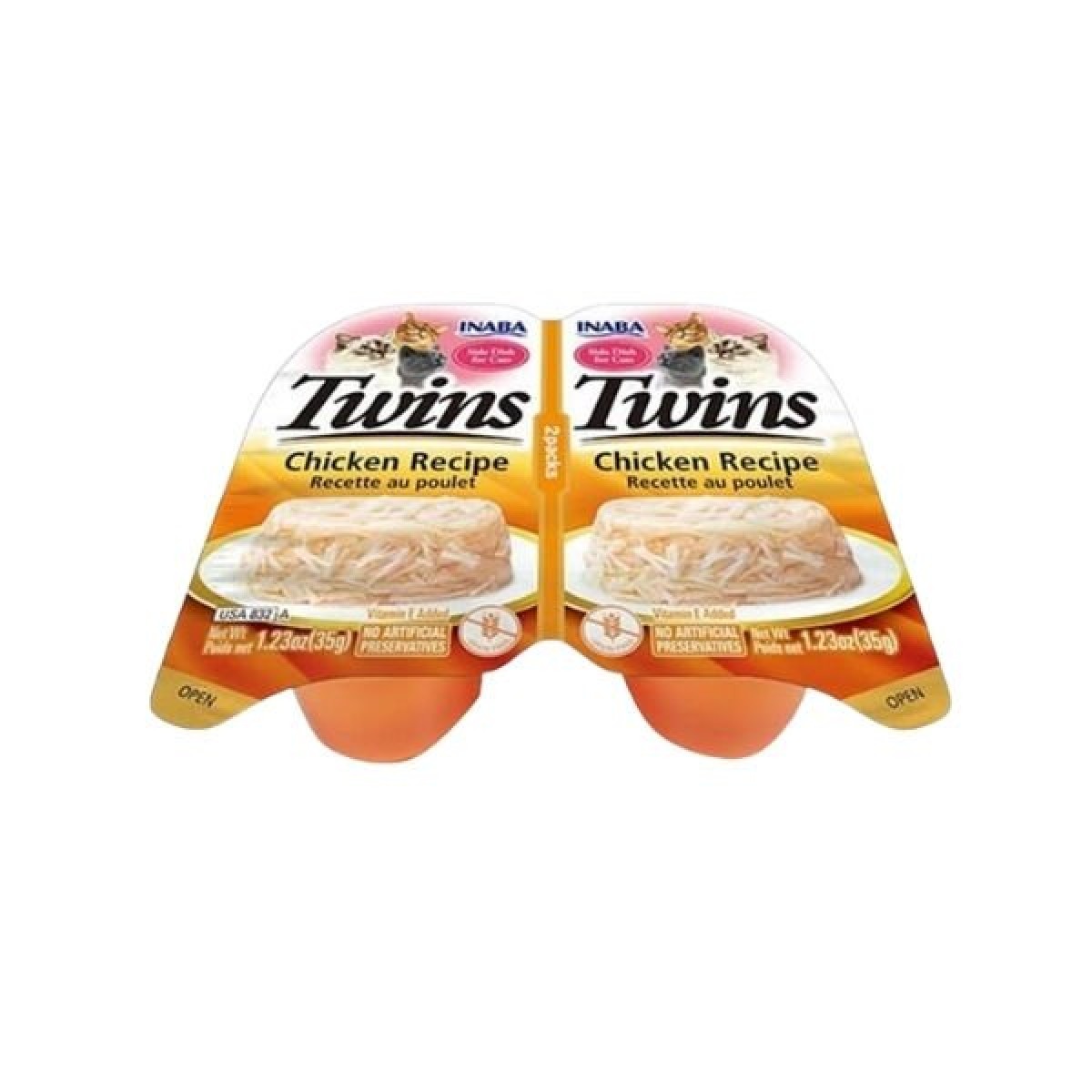 Inaba Twins Jöle İçinde Tavuklu Yetişkin Konserve Kedi Maması 35 Gr 2 Adet