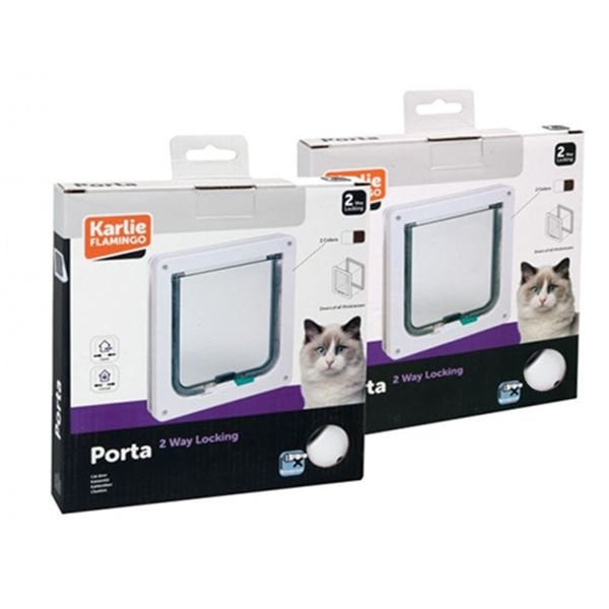 Karlie 2 Yönlü Kilitli İnce Kedi Kapısı Beyaz 19.2x20 Cm Karlie 2 Yönlü Kilitli İnce Kedi Kapısı Beyaz 19.2x20 Cm