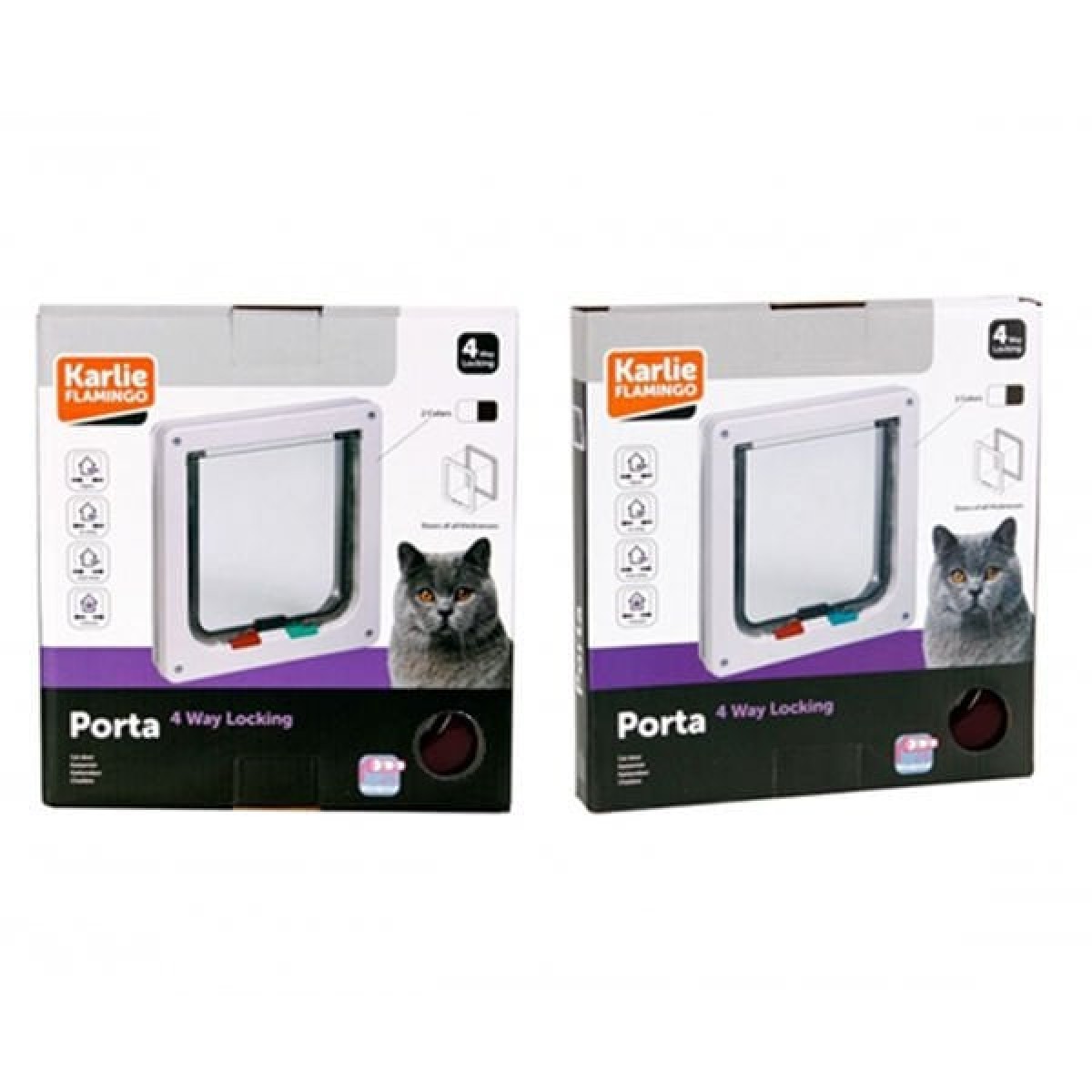 Karlie 4 Yönlü Kilitli İnce Kedi Kapısı Kahverengi 19.2x20 Cm Karlie 4 Yönlü Kilitli İnce Kedi Kapısı Kahverengi 19.2x20 Cm