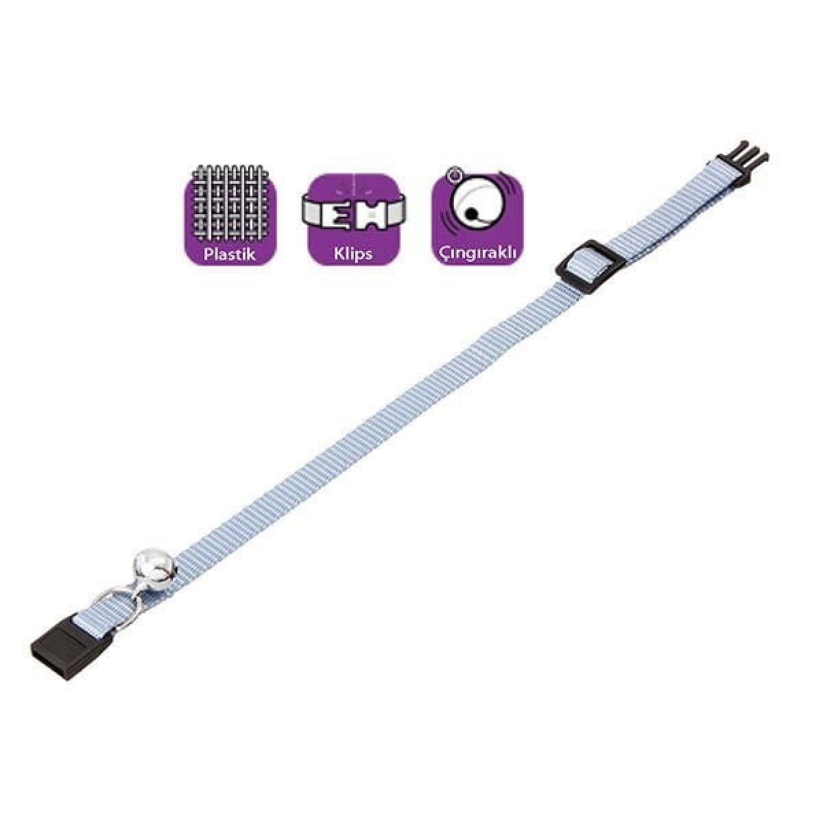 Karlie Çıngıraklı Kedi Boyun Tasması Mavi 15 Mm 20-30 Cm Karlie Çıngıraklı Kedi Boyun Tasması Mavi 15 Mm 20-30 Cm