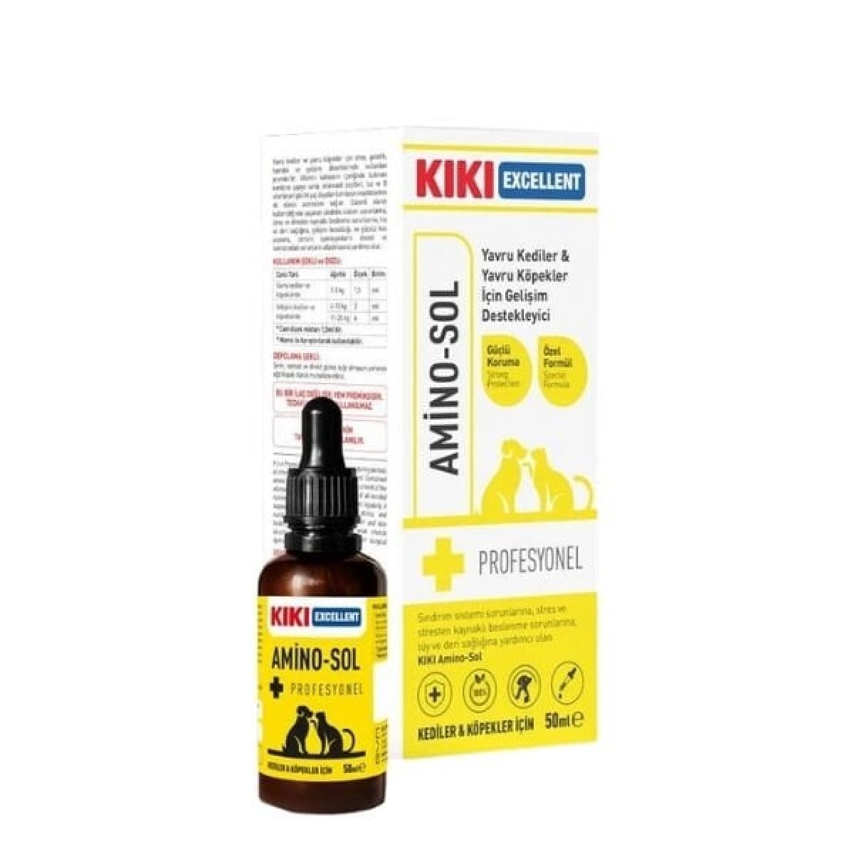 Kiki Excellent Amino-Sol Gelişim Destekleyici Yavru Kediler ve Köpekler için Şurup 50 Ml Kiki Excellent Amino-Sol Gelişim Destekleyici Yavru Kediler ve Köpekler için Şurup 50 Ml