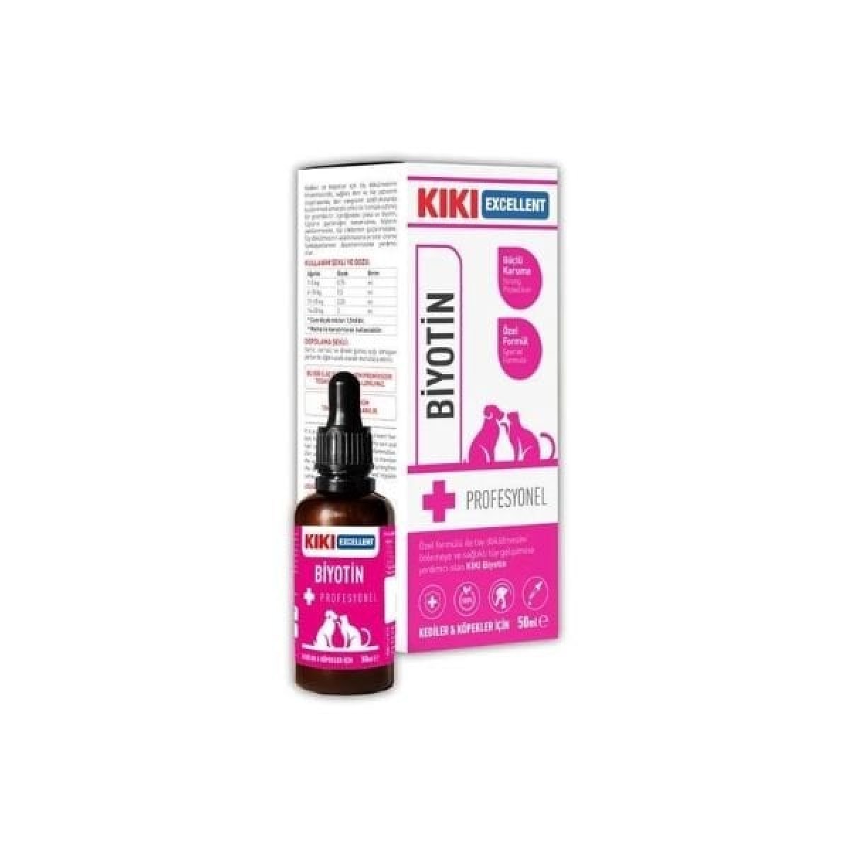 Kiki Excellent Biyotin Tüy Dökülme Önleyici Kediler ve Köpekler için Şurup 50 Ml Kiki Excellent Biyotin Tüy Dökülme Önleyici Kediler ve Köpekler için Şurup 50 Ml