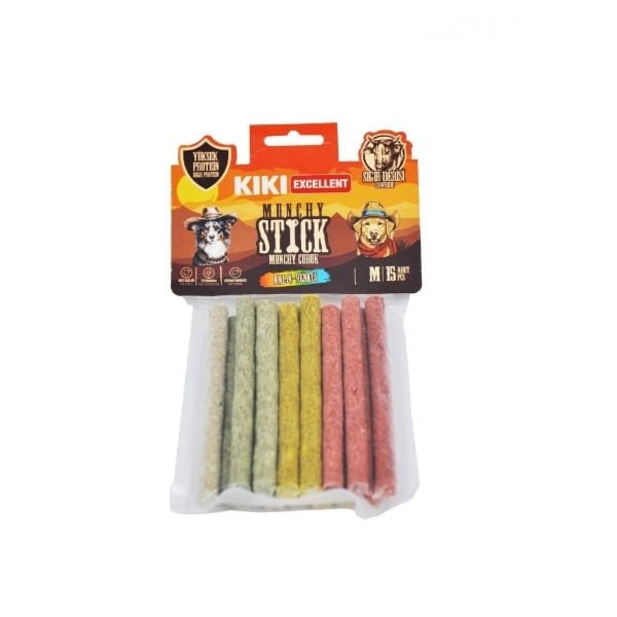Kiki Excellent Kalın Munchy Sığır Derisinden Çubuk Kemik Köpek Ödülü 15 Adet Renkli Kiki Excellent Kalın Munchy Sığır Derisinden Çubuk Kemik Köpek Ödülü 15 Adet Renkli