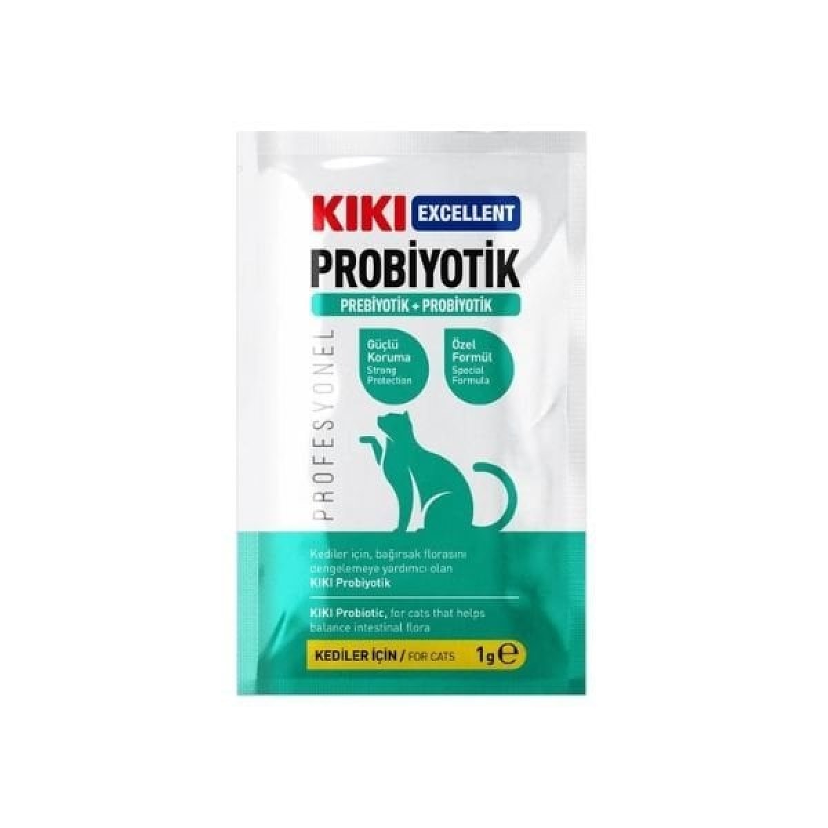 Kiki Excellent Kediler için Toz Probiyotik ve Prebiyotik Saşe 1 Gr 1 Adet Kiki Excellent Kediler için Toz Probiyotik ve Prebiyotik Saşe 1 Gr 1 Adet
