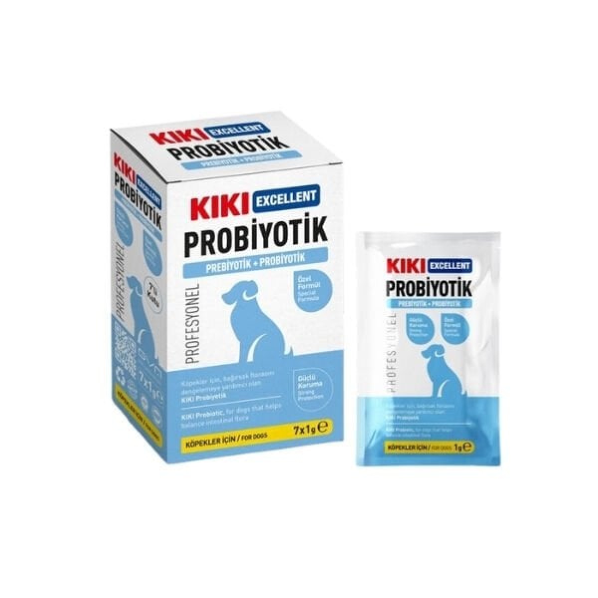 Kiki Excellent Köpekler için Toz Probiyotik ve Prebiyotik Saşe 1 Gr 7 Adet Kiki Excellent Köpekler için Toz Probiyotik ve Prebiyotik Saşe 1 Gr 7 Adet