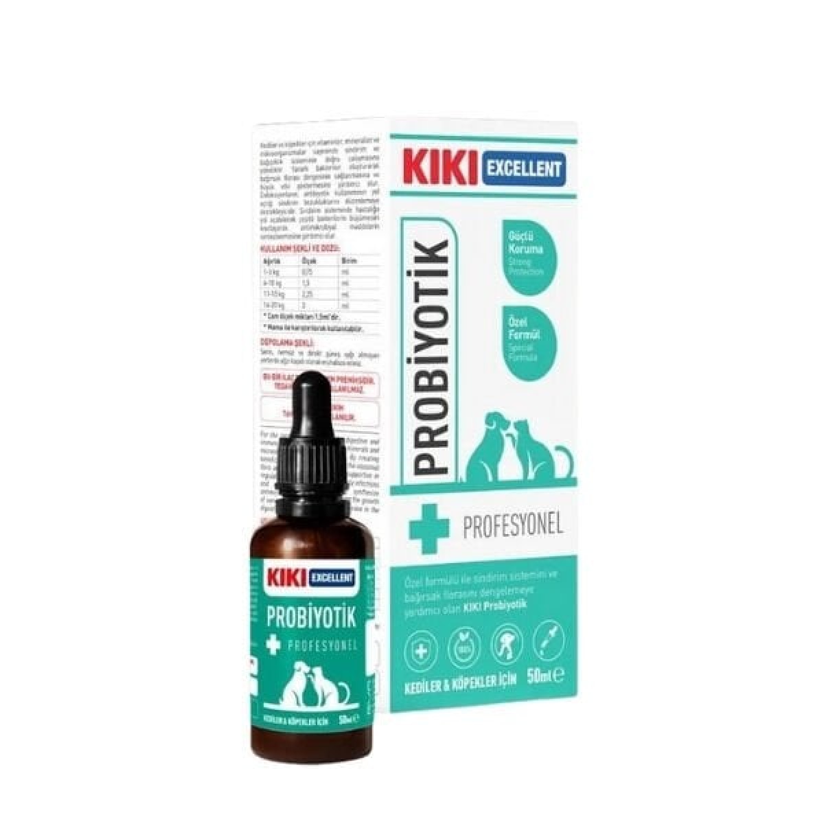 Kiki Excellent Sindirim Sistemini Destekleyici Kediler ve Köpekler için Sıvı Probiyotik 50 Ml Kiki Excellent Sindirim Sistemini Destekleyici Kediler ve Köpekler için Sıvı Probiyotik 50 Ml