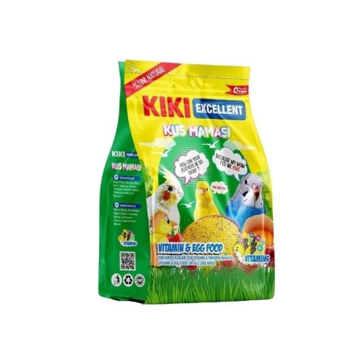 Kiki Excellent Vitaminli ve Yumurtalı Kuş Maması 100 Gr Kiki Excellent Vitaminli ve Yumurtalı Kuş Maması 100 Gr