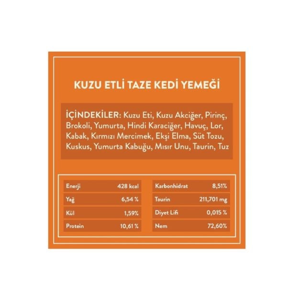 Kito Fresh Kuzu Etli Hipoalerjenik Taze Kedi Yemeği 85 Gr