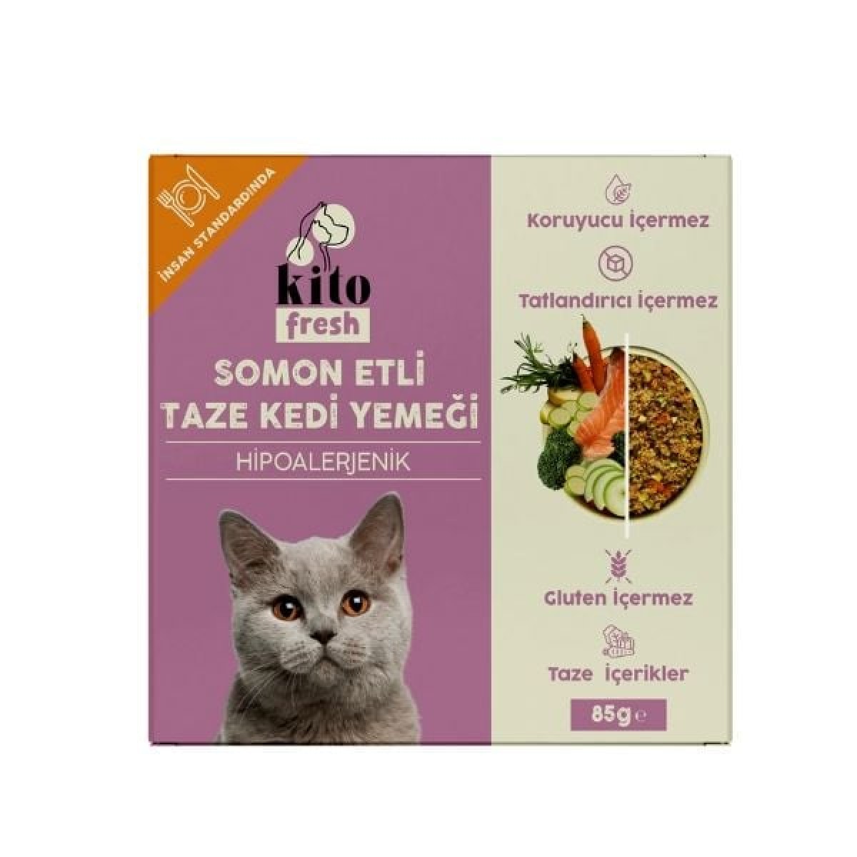 Kito Fresh Kuzu Etli Hipoalerjenik Taze Kedi Yemeği 85 Gr