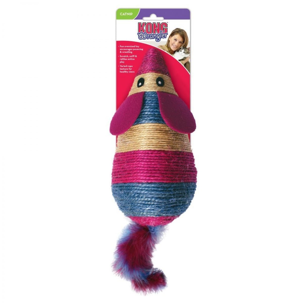 Kong Catnipli Wrangler Fare Peluş Kedi Oyuncağı 40 Cm Kong Catnipli Wrangler Fare Peluş Kedi Oyuncağı 40 Cm