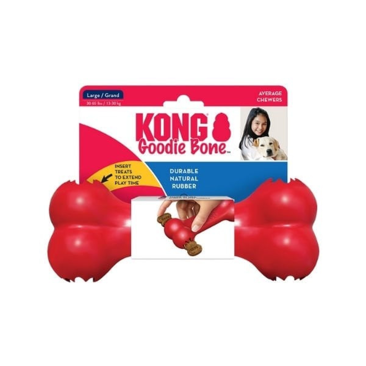 Kong Kemik Şeklinde Kauçuk Köpek Oyuncağı Large 21 Cm Kırmızı Kong Kemik Şeklinde Kauçuk Köpek Oyuncağı Large 21 Cm Kırmızı