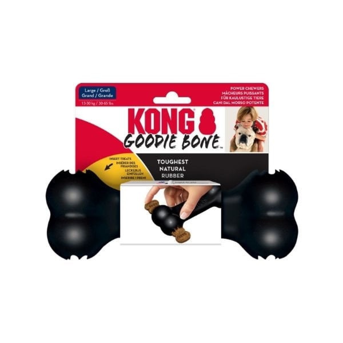 Kong Kemik Şeklinde Kauçuk Köpek Oyuncağı Medium 18 Cm Siyah Kong Kemik Şeklinde Kauçuk Köpek Oyuncağı Medium 18 Cm Siyah