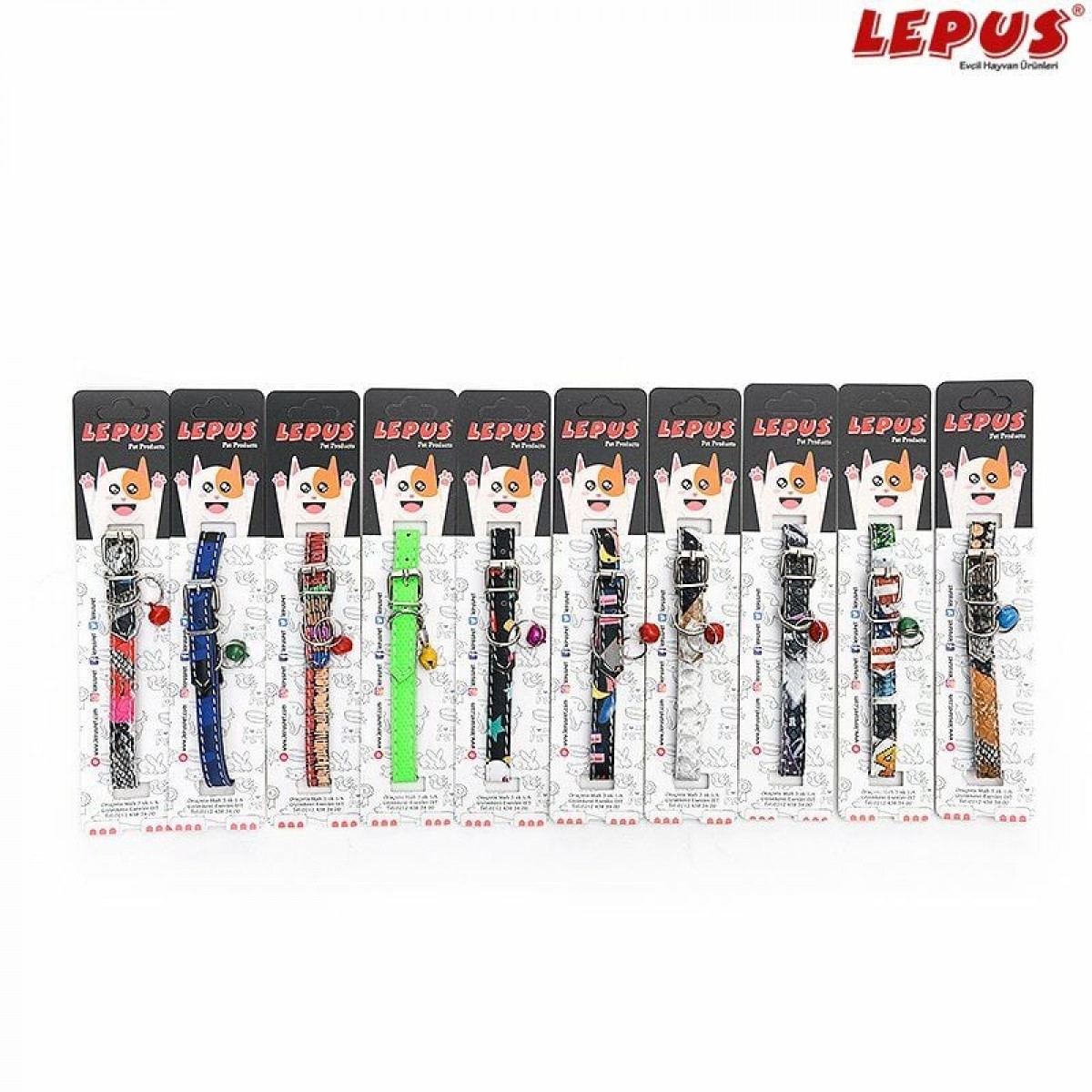 Lepus Deri Desenli Kedi Boyun Tasması 10 Adet 10x30 Cm Lepus Deri Desenli Kedi Boyun Tasması 10 Adet 10x30 Cm