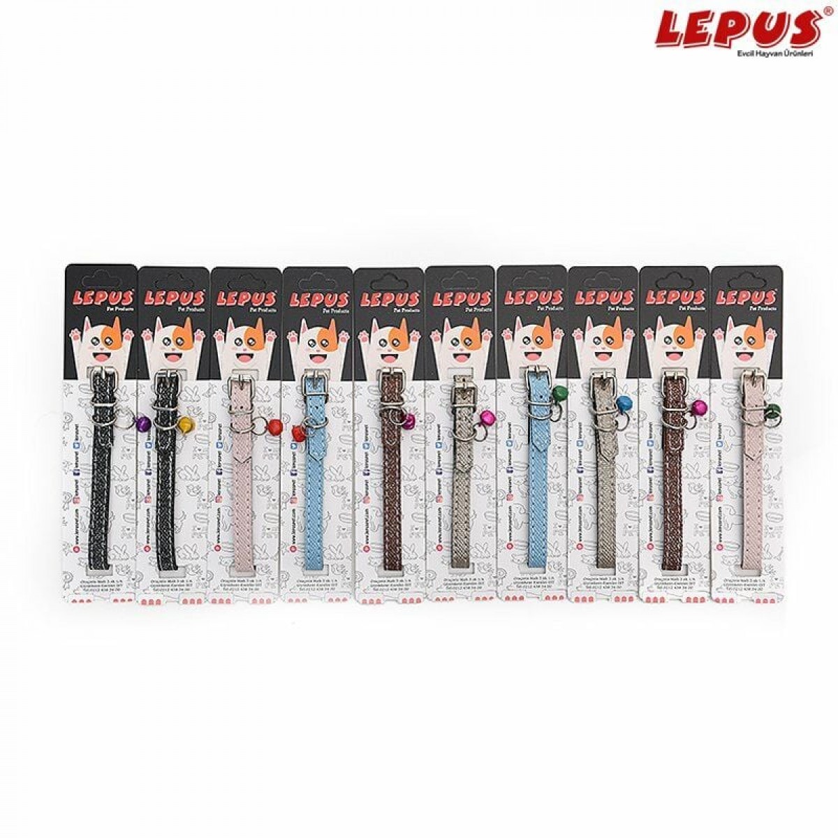 Lepus Deri Simli Kedi Boyun Tasması 1 Adet Lepus Deri Simli Kedi Boyun Tasması 1 Adet