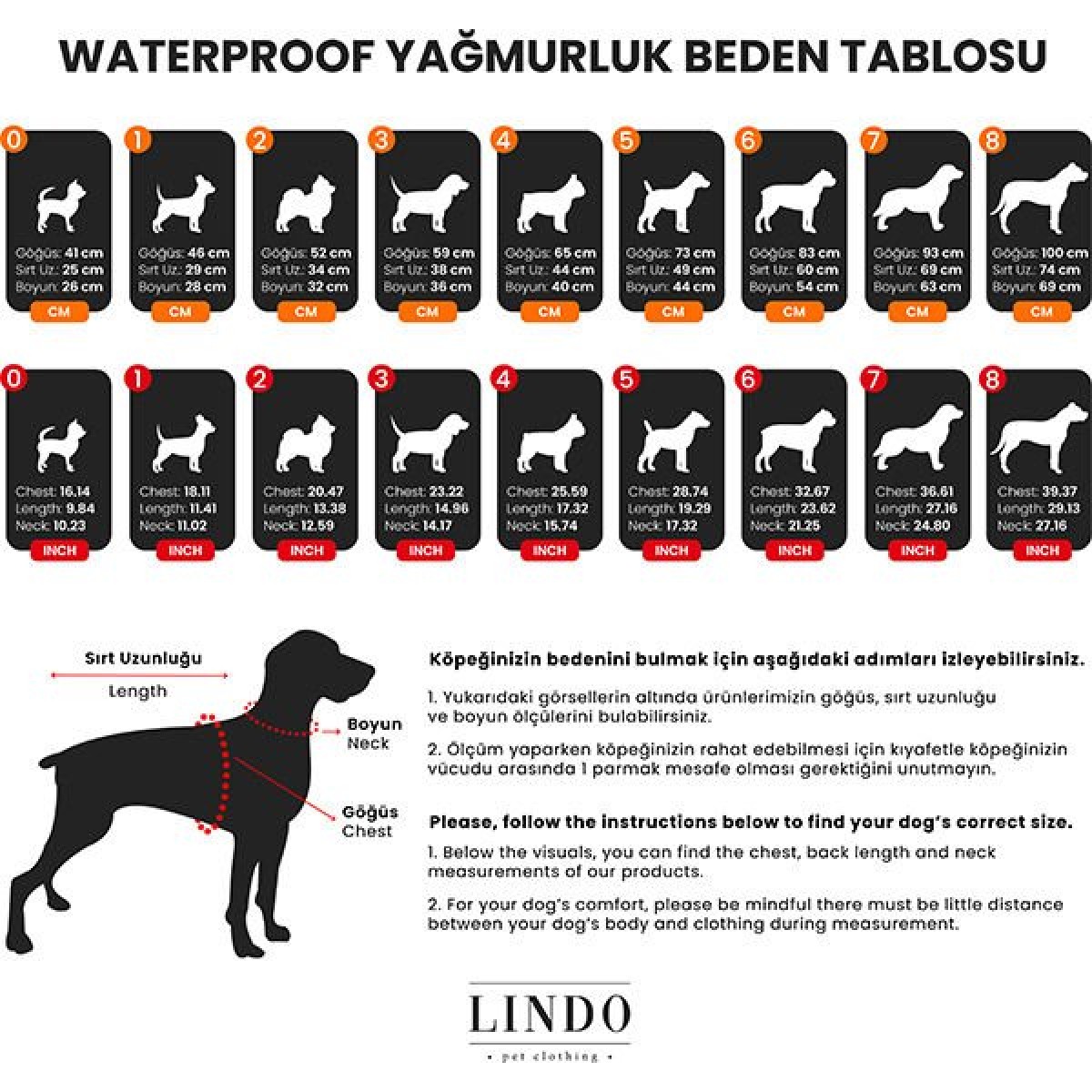 Lindo Dogs Aqua İçi Fileli Su Geçirmez Köpek Yağmurluğu Mavi Beden 2