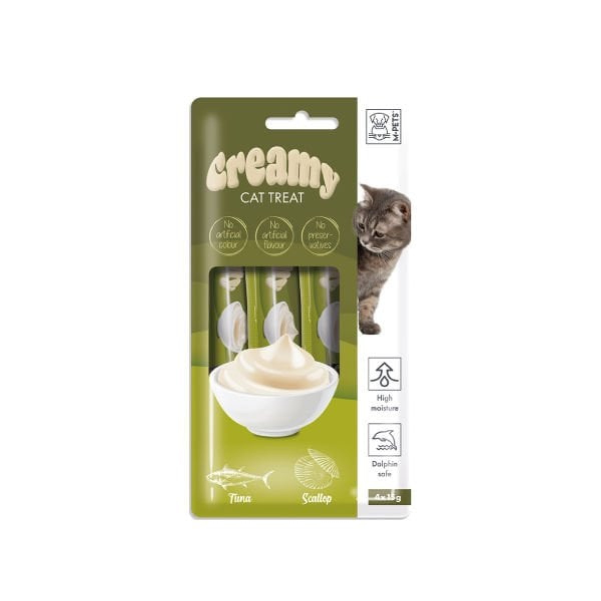 M-Pets Creamy Deniz Taraklı ve Ton Balıklı Sıvı Kedi Ödülü 15 Gr 4 Adet M-Pets Creamy Deniz Taraklı ve Ton Balıklı Sıvı Kedi Ödülü 15 Gr 4 Adet