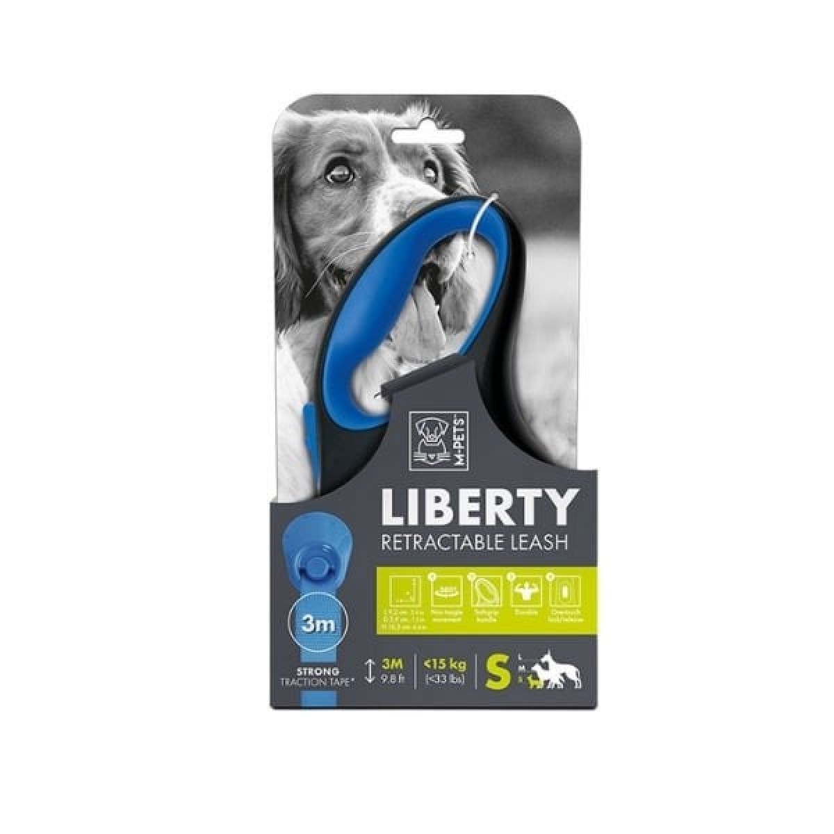 M-Pets Liberty Şerit Otomatik Köpek Gezdirme Kayışı 3 Mt Mavi Smal M-Pets Liberty Şerit Otomatik Köpek Gezdirme Kayışı 3 Mt Mavi Smal