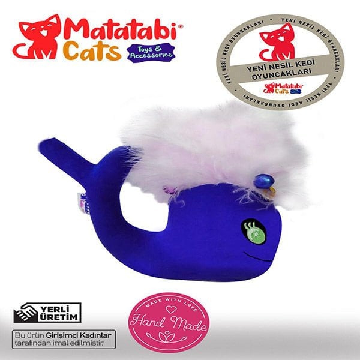 Matatabi Cats Whali Kedi Oyuncağı Mavi 15 Cm Matatabi Cats Whali Kedi Oyuncağı Mavi 15 Cm