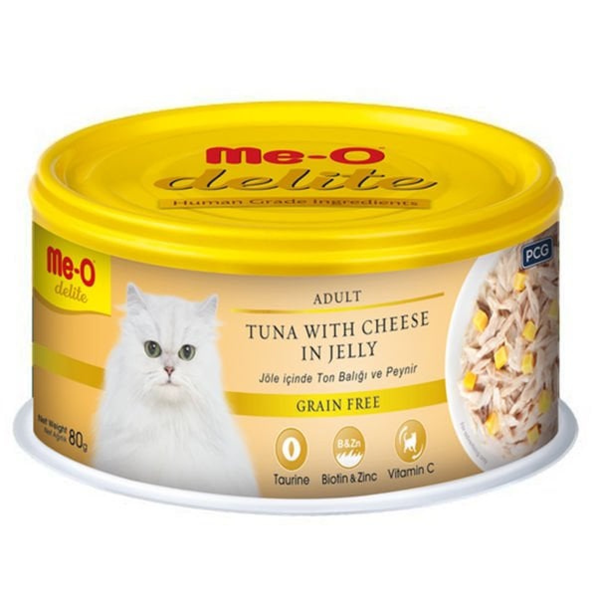 Meo Delite Tahılsız Jöleli Ton Balıklı ve Peynirli Yetişkin Konserve Kedi Maması 80 Gr Meo Delite Tahılsız Jöleli Ton Balıklı ve Peynirli Yetişkin Konserve Kedi Maması 80 Gr