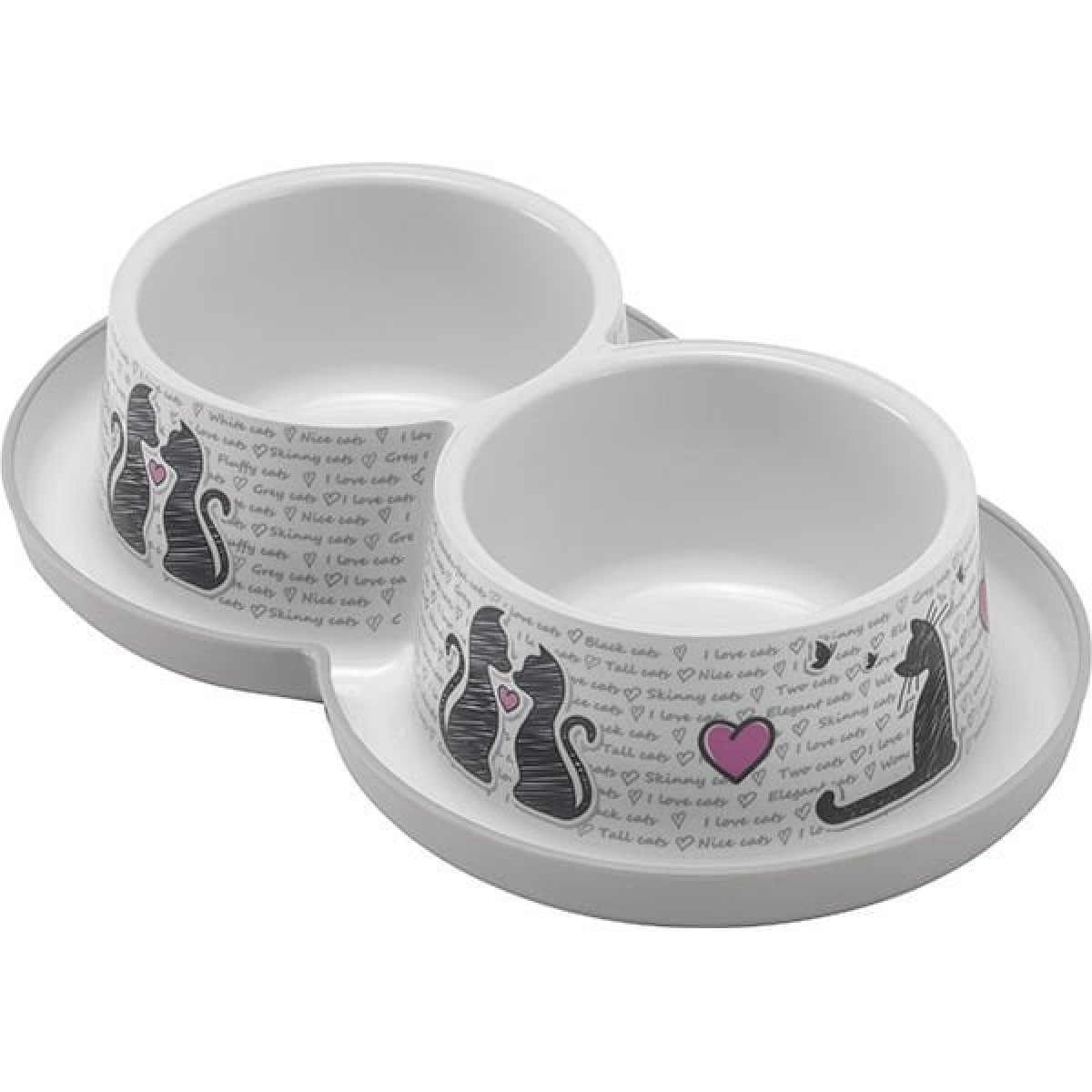 Moderna Trendy Love Kedi Mama ve Su Kabı 2x350 Ml Moderna Trendy Love Kedi Mama ve Su Kabı 2x350 Ml