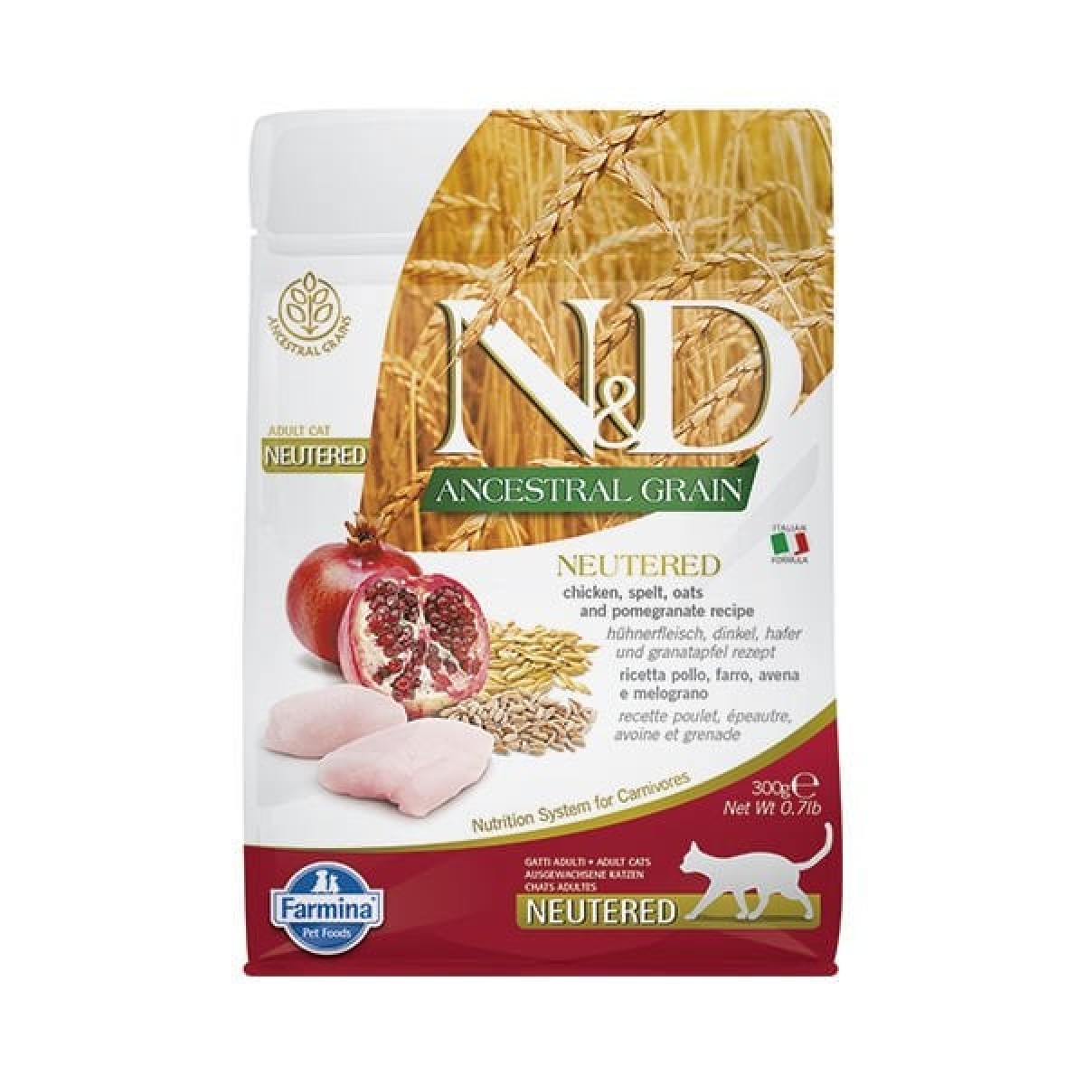 N&D Düşük Tahıllı Tavuk ve Narlı Kısırlaştırılmış Kedi Maması 300 Gr N&D Düşük Tahıllı Tavuk ve Narlı Kısırlaştırılmış Kedi Maması 300 Gr