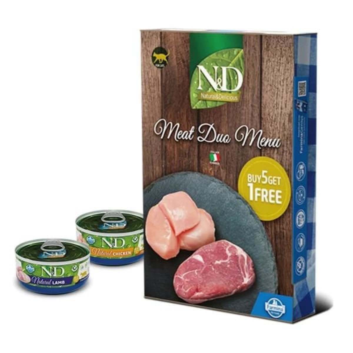 N&D Meat Duo Menu Tavuklu ve Kuzu Etli Yetişkin Kedi Konservesi 70 Gr 6 Al 5 Öde N&D Meat Duo Menu Tavuklu ve Kuzu Etli Yetişkin Kedi Konservesi 70 Gr 6 Al 5 Öde