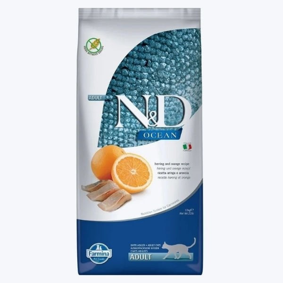 N&D Ocean Ringa Balık ve Portakallı Yetişkin Kedi Maması 10 Kg N&D Ocean Ringa Balık ve Portakallı Yetişkin Kedi Maması 10 Kg
