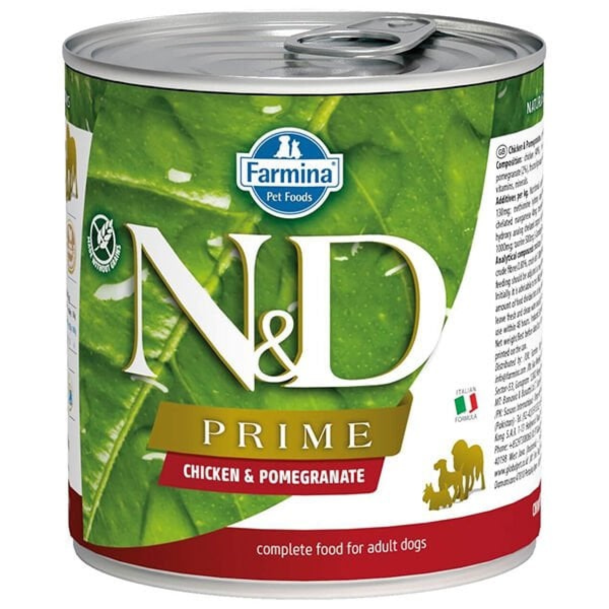 N&D Prime Tavuk ve Narlı Yetişkin Konserve Köpek Maması 285 Gr