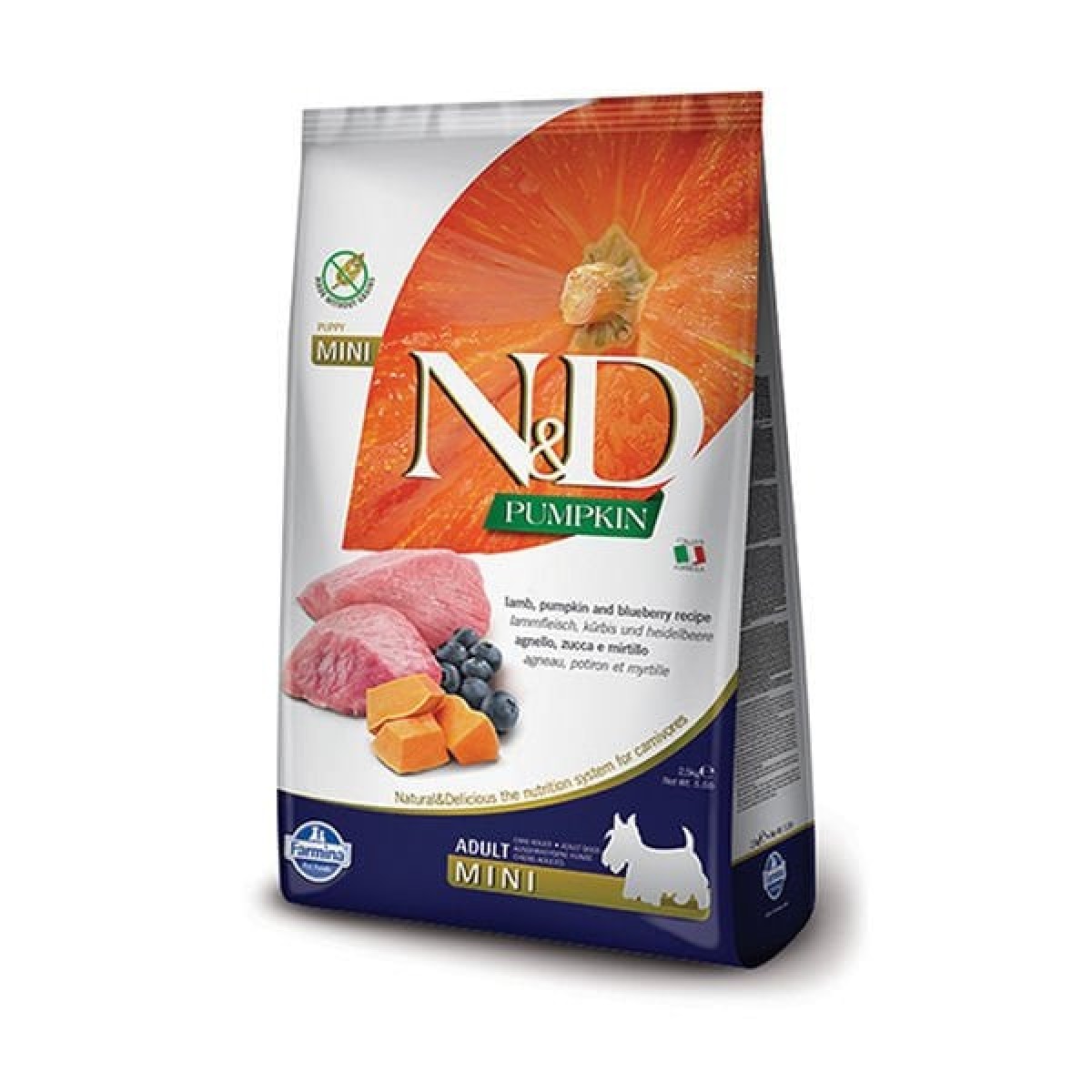 N&D Pumpkin Balkabaklı Kuzu Etli Küçük Irk Yetişkin Köpek Maması 2.5 Kg