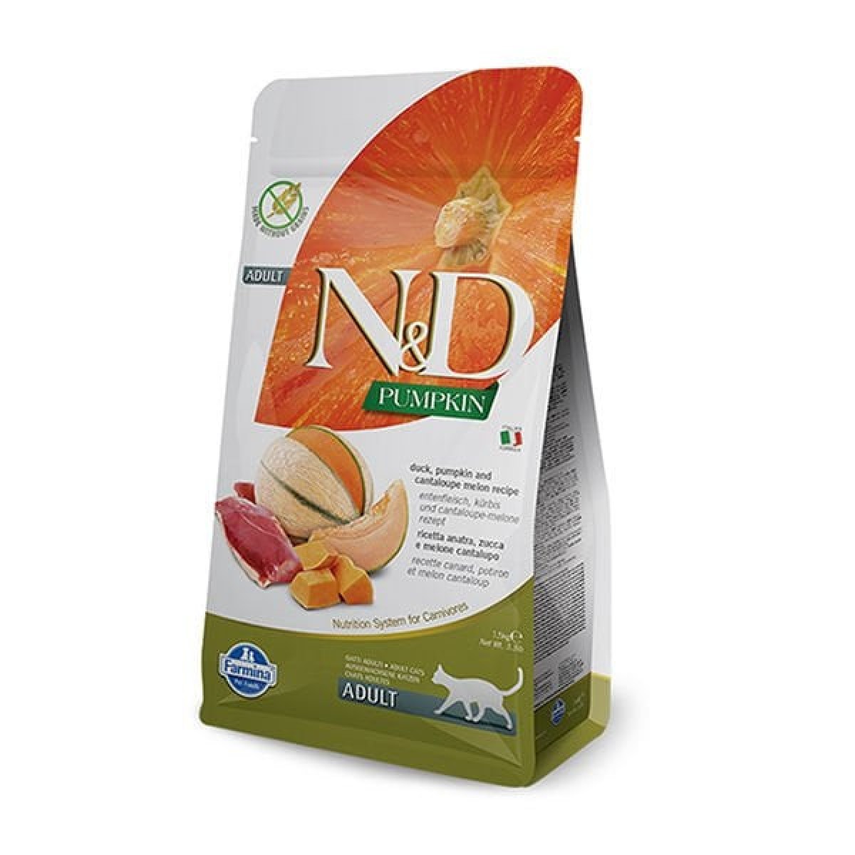 N&D Pumpkin Balkabaklı Ördek ve Kavunlu Yetişkin Kedi Maması 1.5 Kg