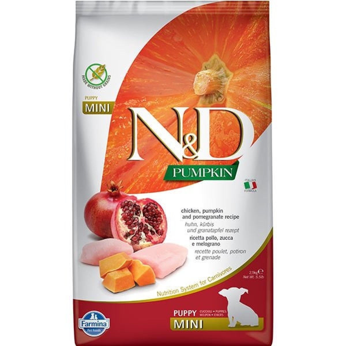 N&D Pumpkin Tavuk ve Narlı Mini Yavru Köpek Maması 2.5 Kg