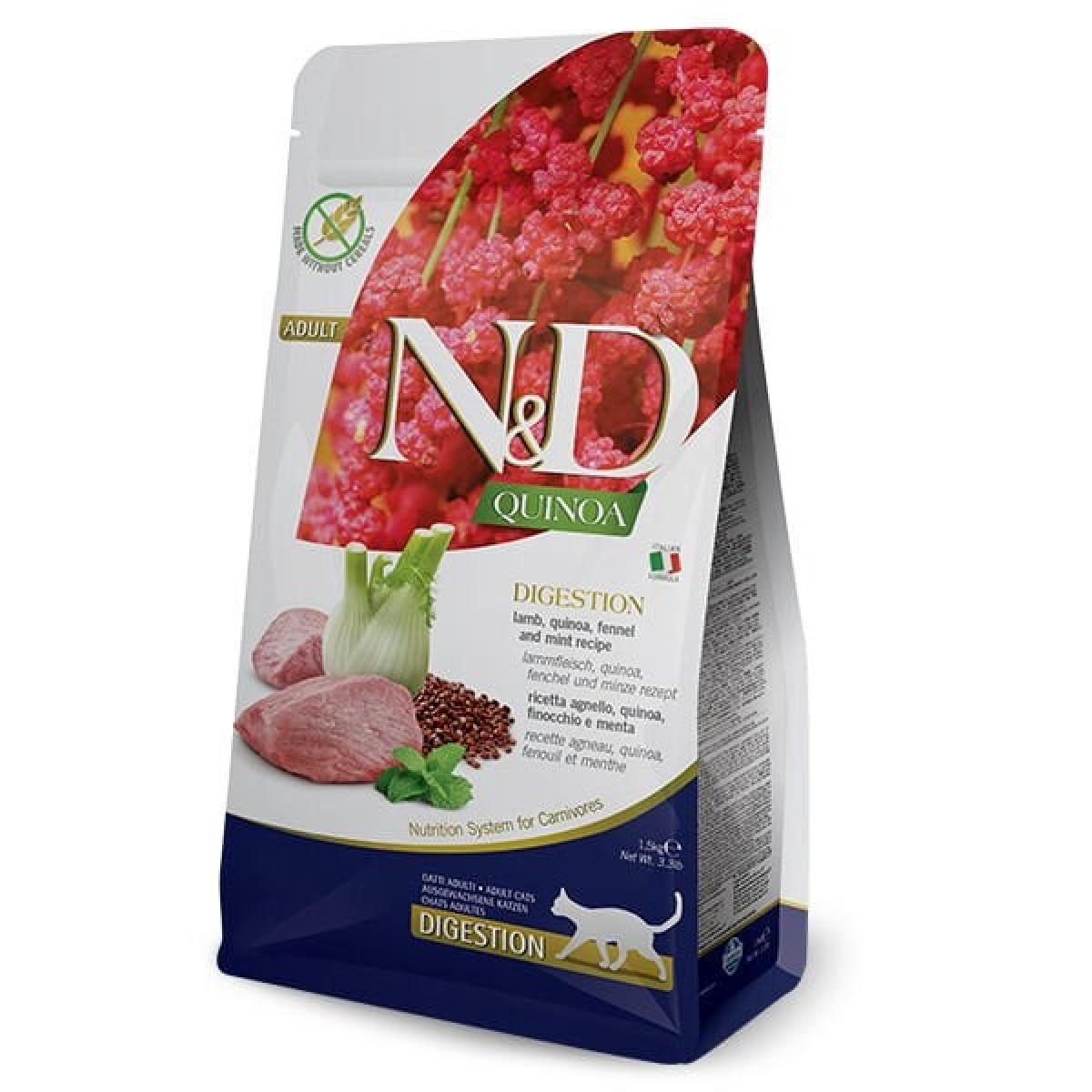 N&D Quinoa Digestion Kuzu Etli Yetişkin Kedi Maması 1.5 Kg