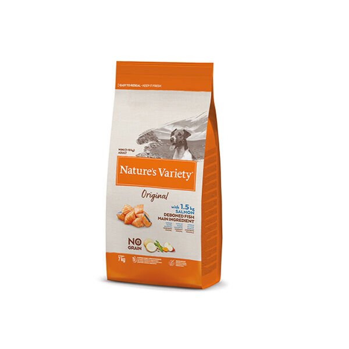 Natural Variety Somonlu Tahılsız Yetişkin Küçük Irk Köpek Maması 7 Kg