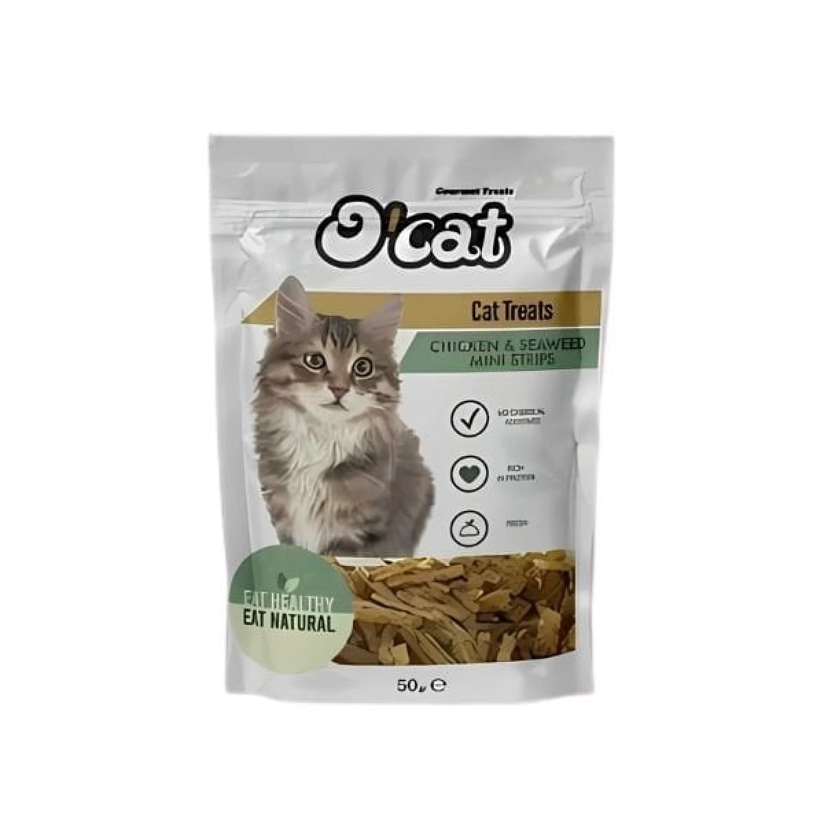 O Cat Tavuk ve Yosunlu Mini Çubuk Kedi Ödül Maması 50 Gr O Cat Tavuk ve Yosunlu Mini Çubuk Kedi Ödül Maması 50 Gr